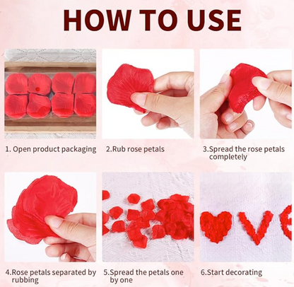 Synthetic rose petals